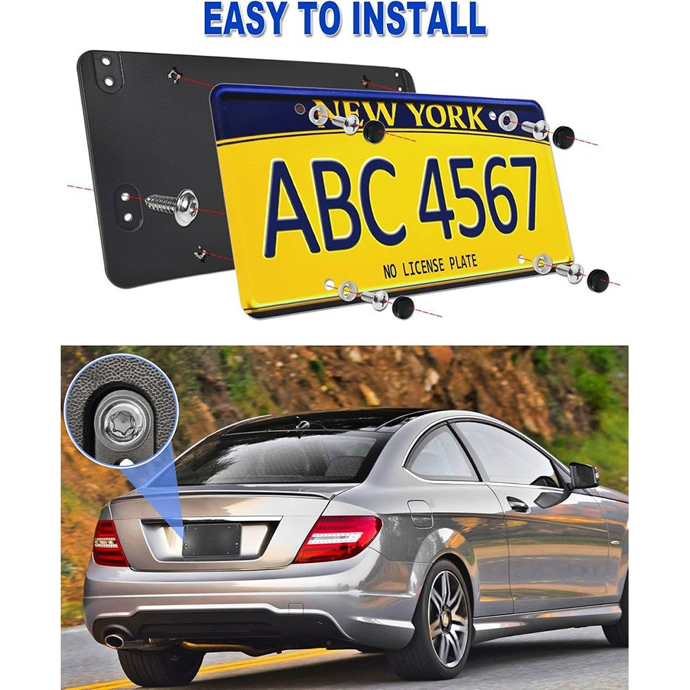 MERCEDES-BENZ + Screws NewRear License Plate Tag Holder Mounting Bracket