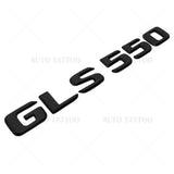 17-19 Mercedes GLS 550 Letter Emblem Liftgate Logo Badge AMG Sport Matte Black