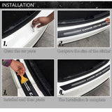 Universal Carbon Fiber Film Car Trunk Bumper Scratch Protection Guard Sticker