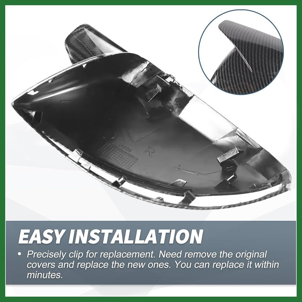 Carbon Fiber Mercedes W205 W213 X253 W222 C E S GLC Horn Mirror Cover Replace
