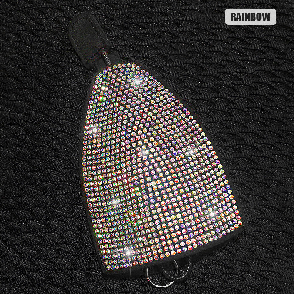 Universal Bling Crystal Diamond Cute Car Key Fob Holder Cover Case Keychain Ring