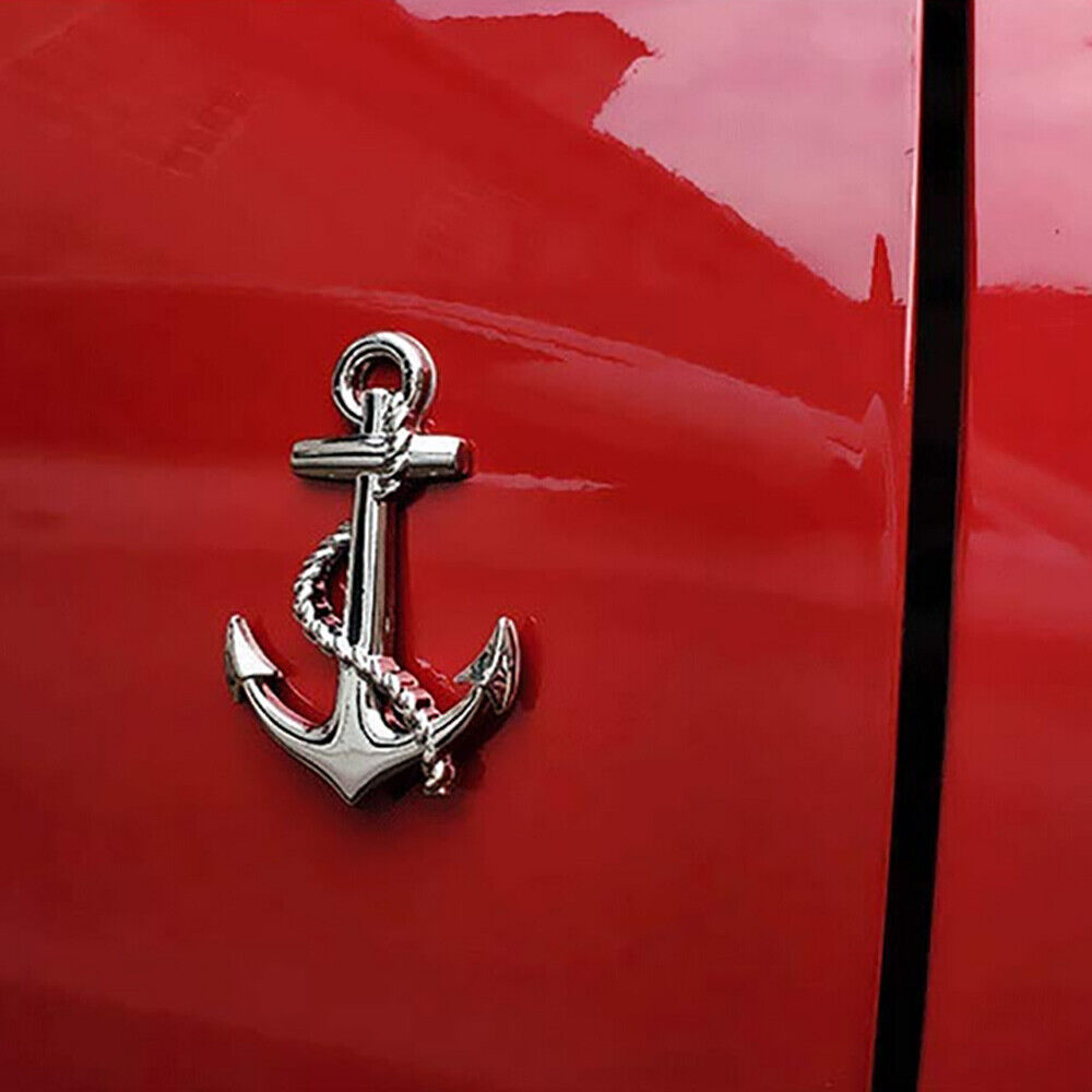Universal 3D Fashion Metal Ship Anchor Car Decal Sticker for Auto Decoration