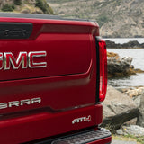 GMC Canyon Sierra AT4 Rear Tailgate Badge Logo Emblem Nameplate OEM Chrome Red