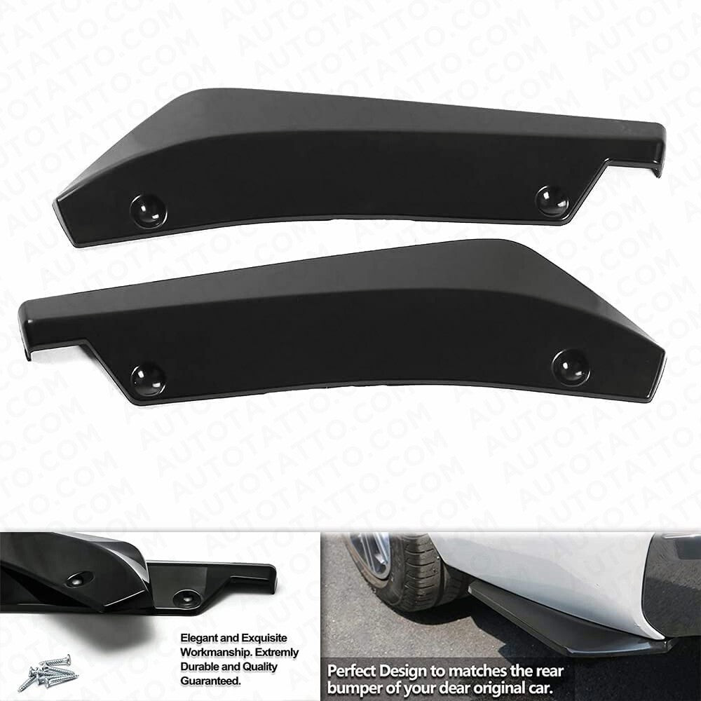 For Mercedes Car Rear Bumper Lip Diffuser Splitter Canard Protector Gloss Black