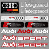 Audi Sport S Line Car Suv Logo Sticker Vinyl 3D Decal Stripes Logo Decor Germany