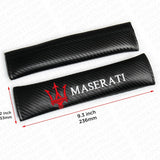 Maserati Carbon Car Seat Belt Cover Safety Shoulder Strap Cushion Pad Harness