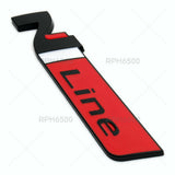 Universal Car Fender Side Marker Logo Badge Nameplate Emblem Sport Black Red