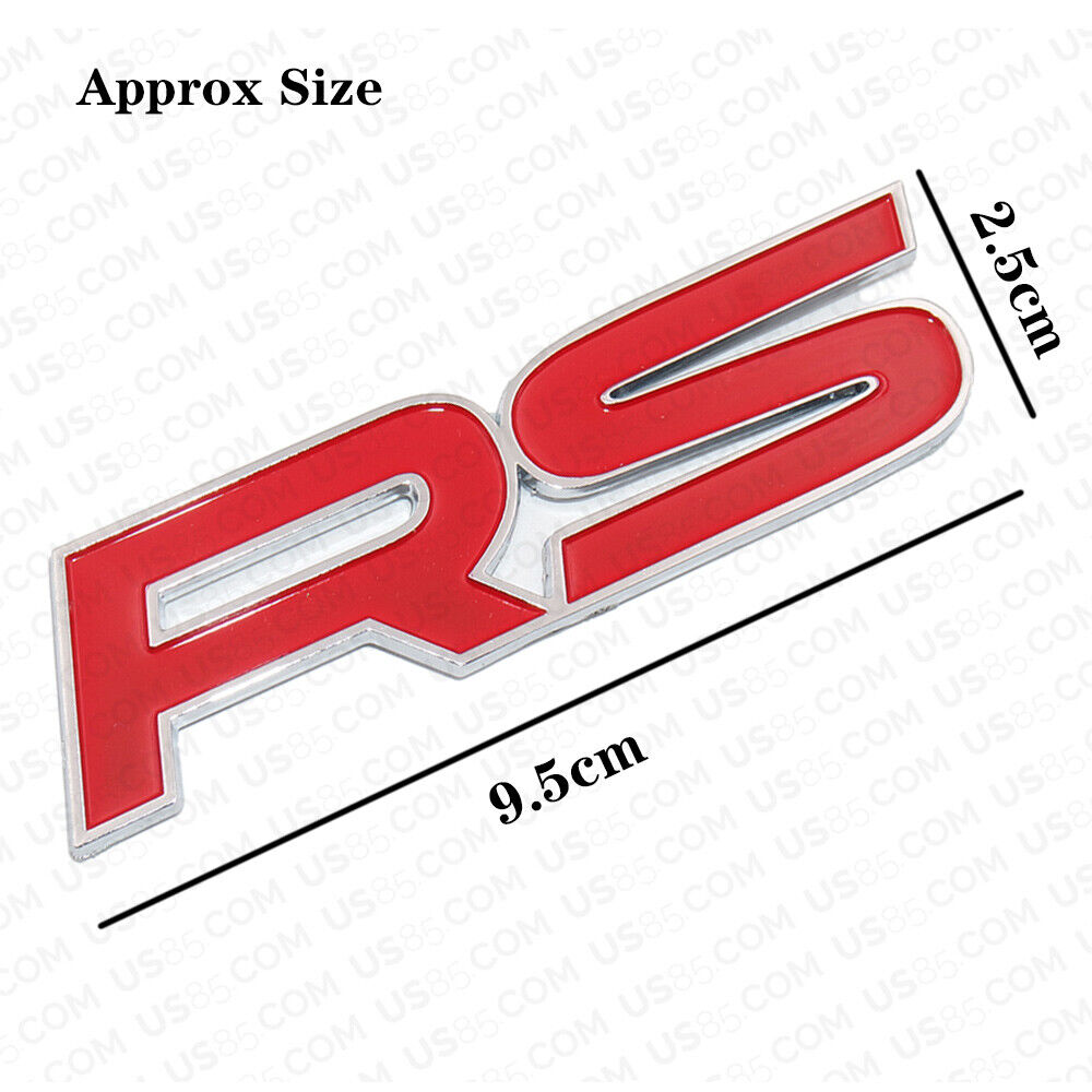 3D Fashion ABS Waterproof RS Car Decal Badge Emblem Sticker for Auto Decoration