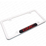 Chrome Stainless Steel Front Rear For GMC Sport License Plate Frame Cover Gift