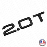 15-25 Car Rear Trunk Deck Lid 2.0T Turbo Nameplate Emblem Badge Matte Black