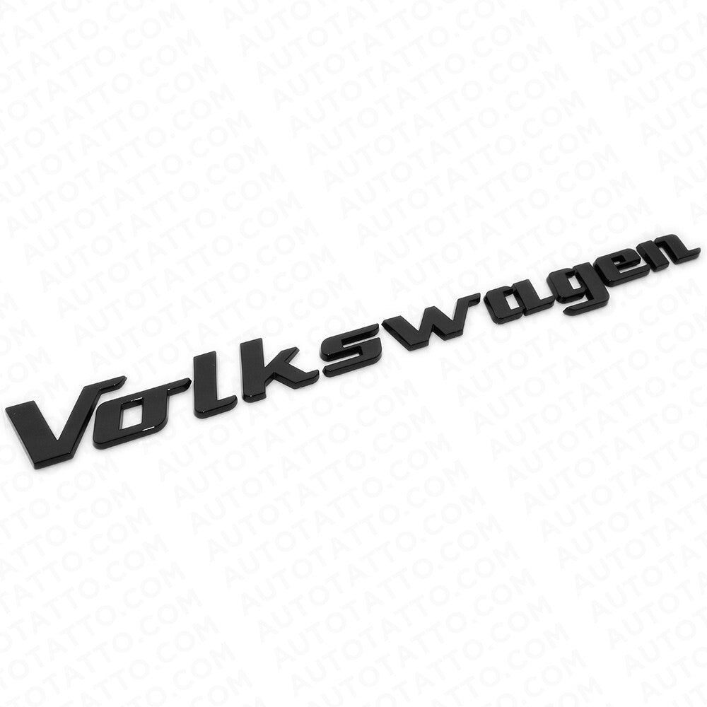 Universal Signature Style Rear Liftgate Badge Sport Letter Emblem For VW Black