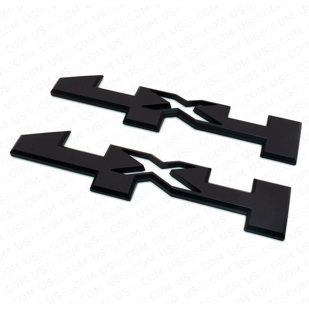 2pcs 4x4 For GMC Canyon Sierra Side Fender Pickup Badge Emblem Nameplate - Black