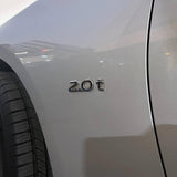 For Infiniti 2.0t Left or Right Side Fender Badge Emblem Nameplate Silver Chrome
