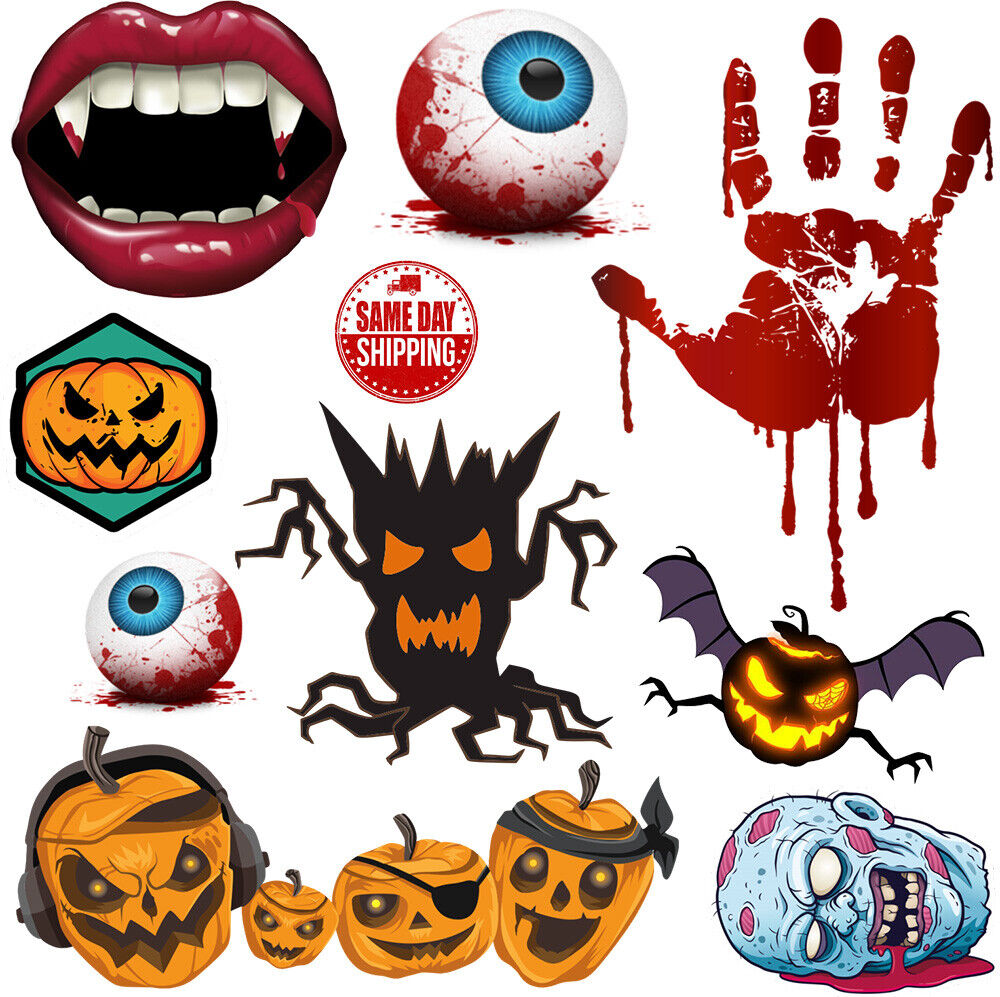 Halloween Holiday Car Body Office Kid Phone Decal Vinyl Sticker Decorate Pumpkin