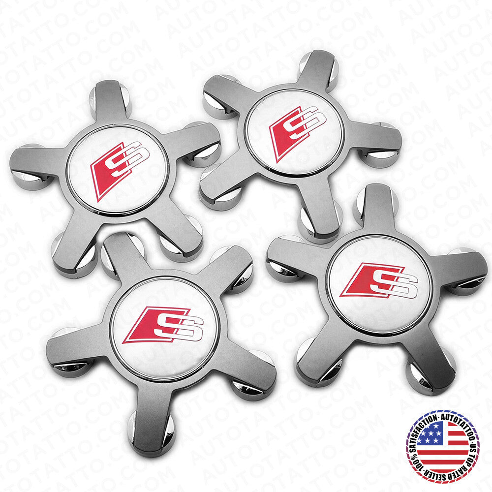4x Set For Audi S Sport Car Suv Wheels Center Cap Hub 4F0601165N A4 A5 A6 A7 A8