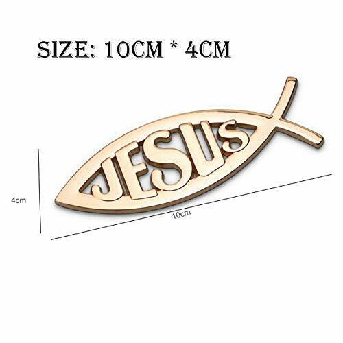 Universal 3D Fashion Metal Jesue Fish Cross Car Decal Sticker Decoration