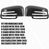 Carbon Fiber Style Side Rear Mirror Cover For Mercedes W204 W212 W117 C E Class