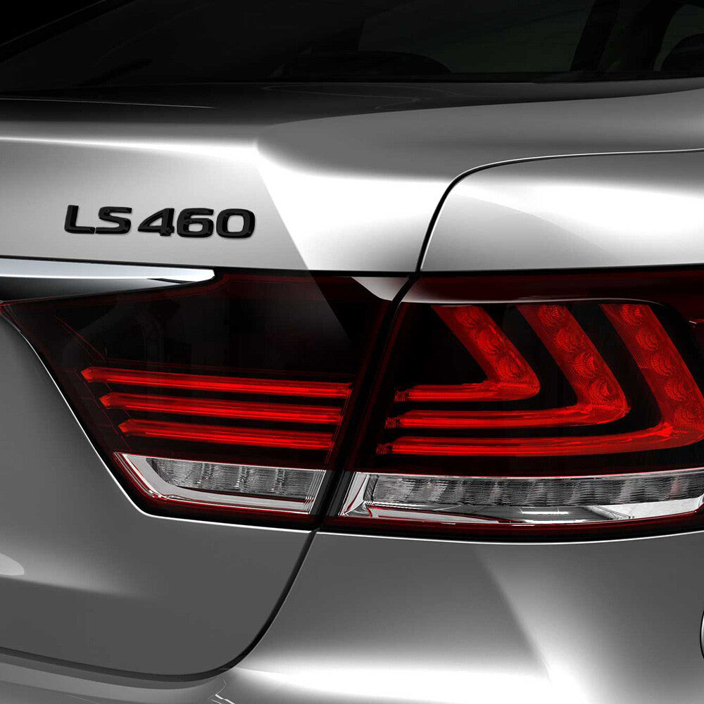 For Lexus Rear Turnk Lid Matte Black LS 460 Letter Logo Badge Emblem Car Replace