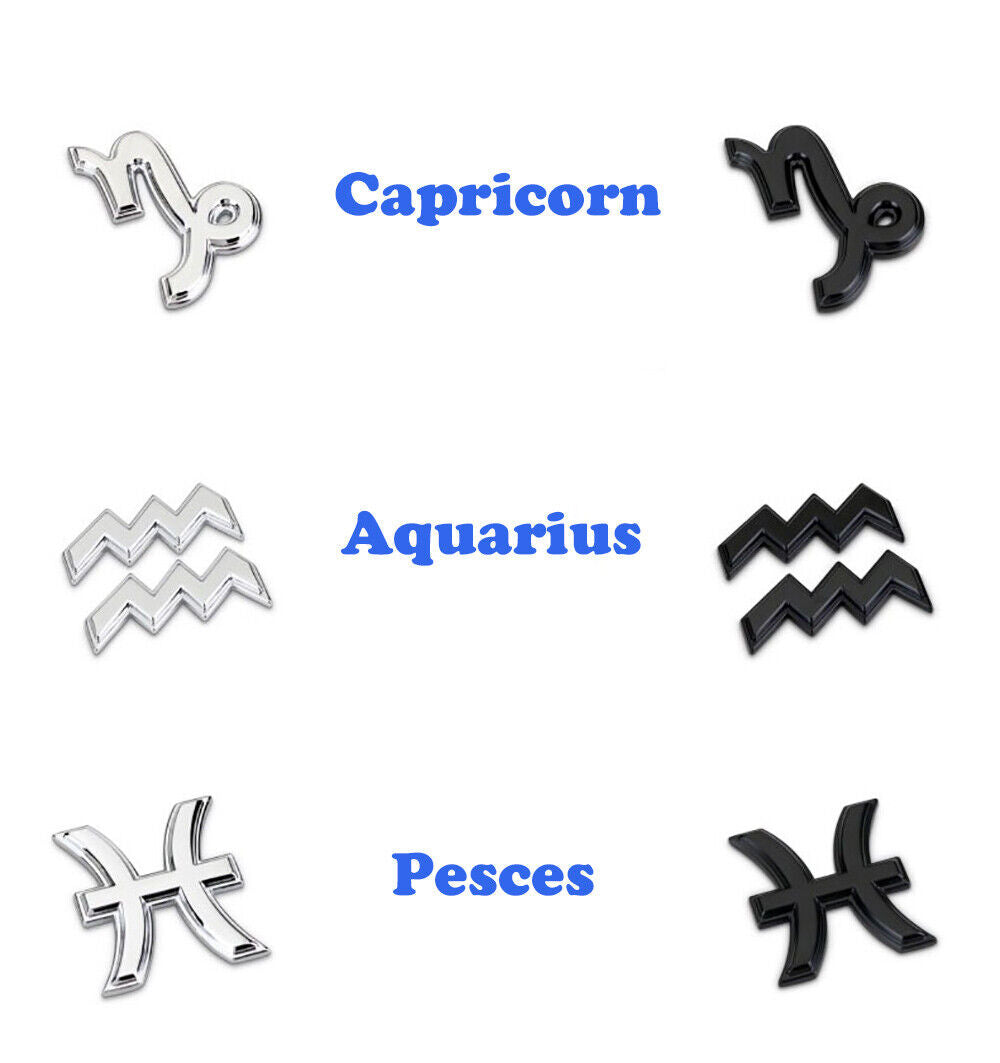 Universal 3D Fashion Metal 12 Constellations Car Decal Sticker Auto Decoration