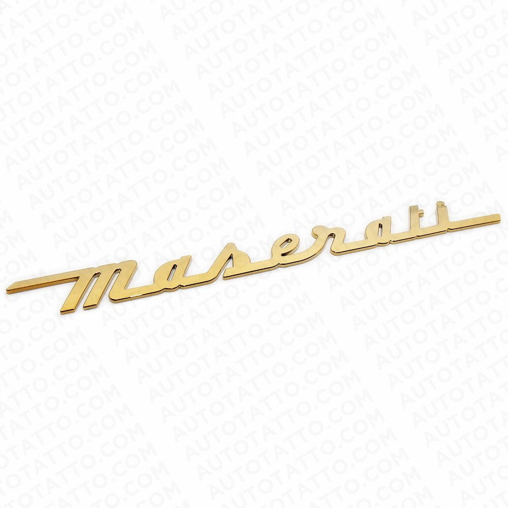 For Maserati Gold Chrome Trunk Letter Nameplate Logo Emblem Badges Sport OEM