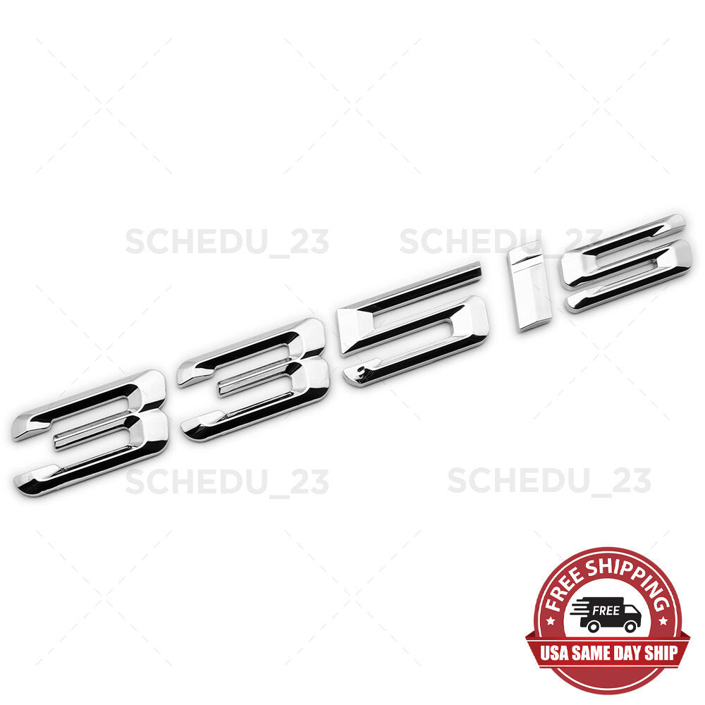 BMW 3 Series 335is Rear Trunk Letter Badge Emblem M Sport Performance Chrome