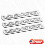3pcs 19-23 GMC Sierra Elevation Front Door Tailgate Nameplate Emblem OEM Chrome
