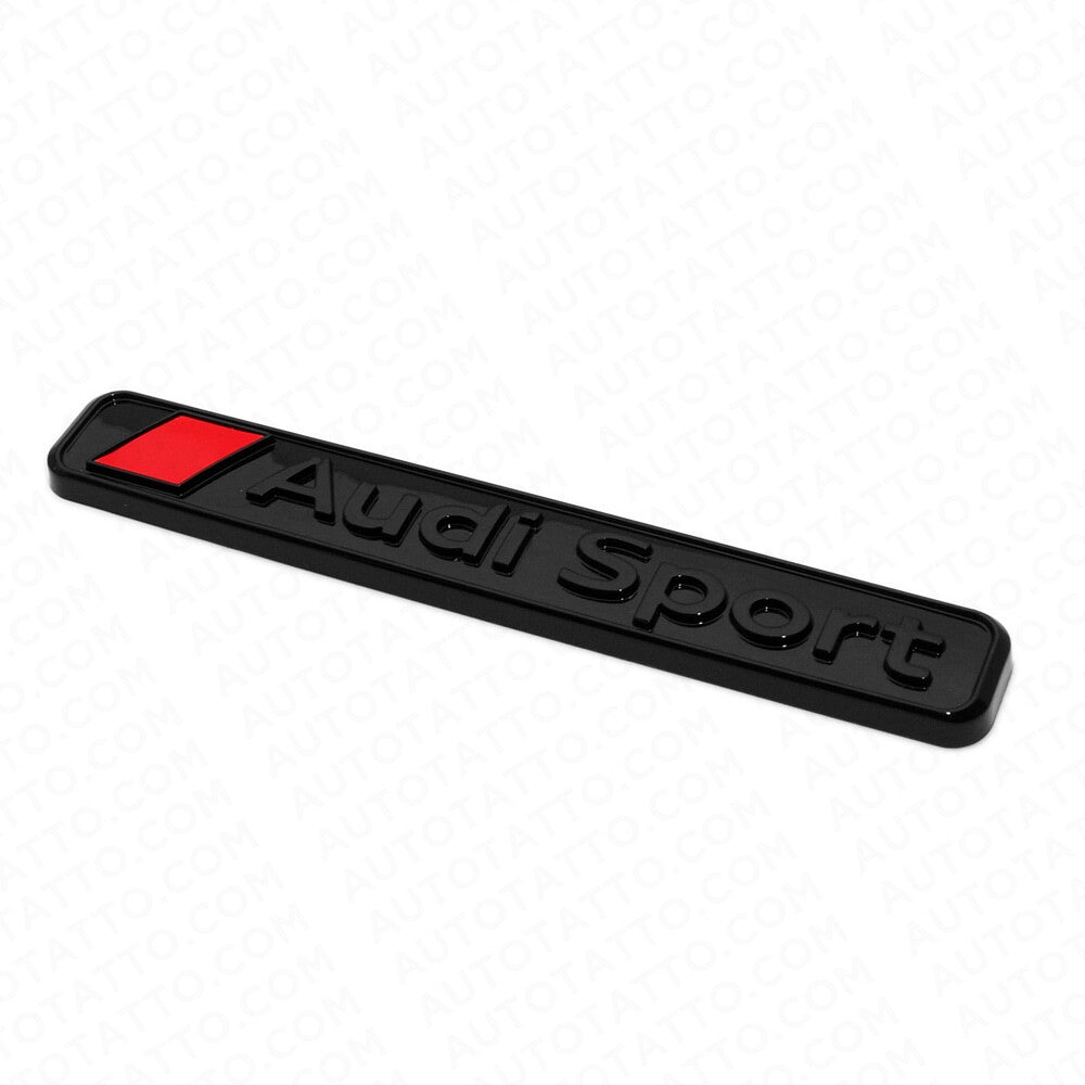 2pcs Audi Sport Trunk Lid Fender Nameplate Badge Emblem Decorate Gift - Black