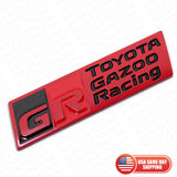 GR Gazoo Racing Fender Trunk Marker Nameplate Emblem Badge Logo Sport Red