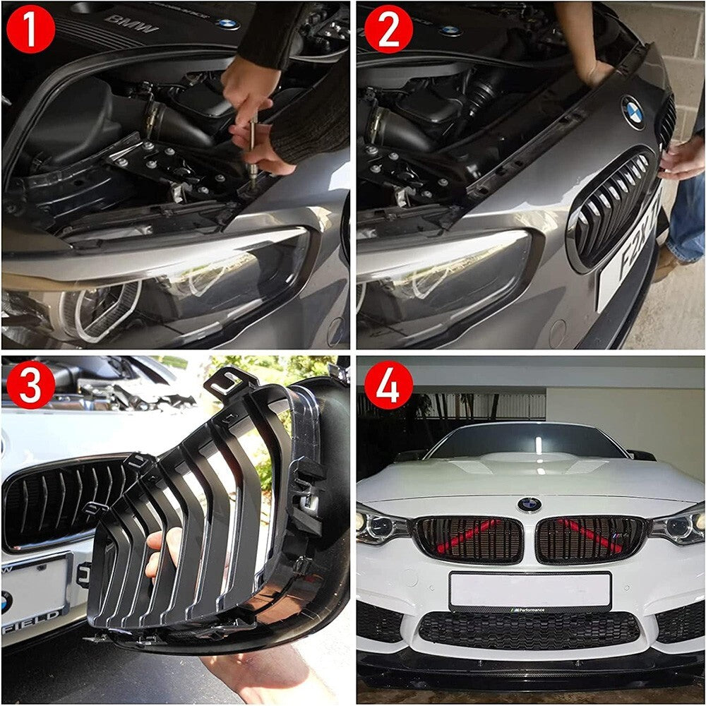 BMW X3 X4 X5 F25 G01 G02 Front Grille Grill Bar V Brace Trim Strips Cover Red