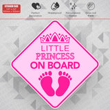 Cute Little Princess On Board Sticker Decal Kid Baby In Car Van Window Decorate