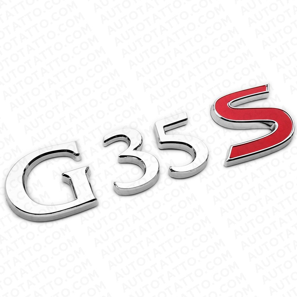 For Infiniti G35s Rear Trunk Logo Letter Badge Emblem Nameplate Sport Chrome