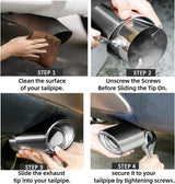 Universal Car Exhaust Pipe Tip Rear Tail Muffler Stainless Chrome 1.5" - 2.25"