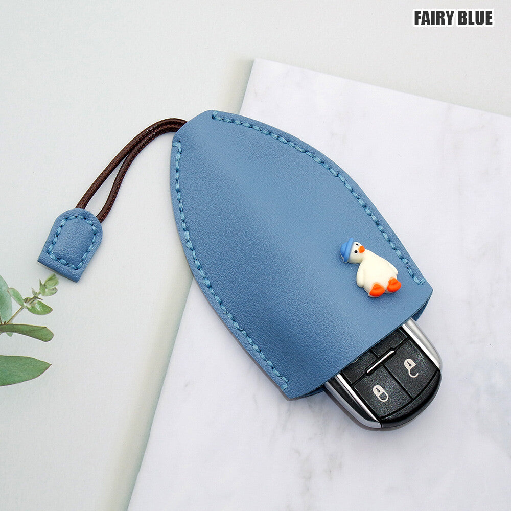 Universal Cute Cartoon Lady Car Key Fob Holder Cover Case Keychain Ring Gift