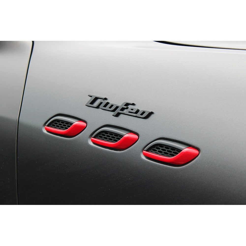 For Maserati Levante GT Side Fender Trofeo Emblem Nameplate Badge Black Chrome