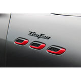 For Maserati Levante GT Side Fender Trofeo Emblem Nameplate Badge Black Chrome