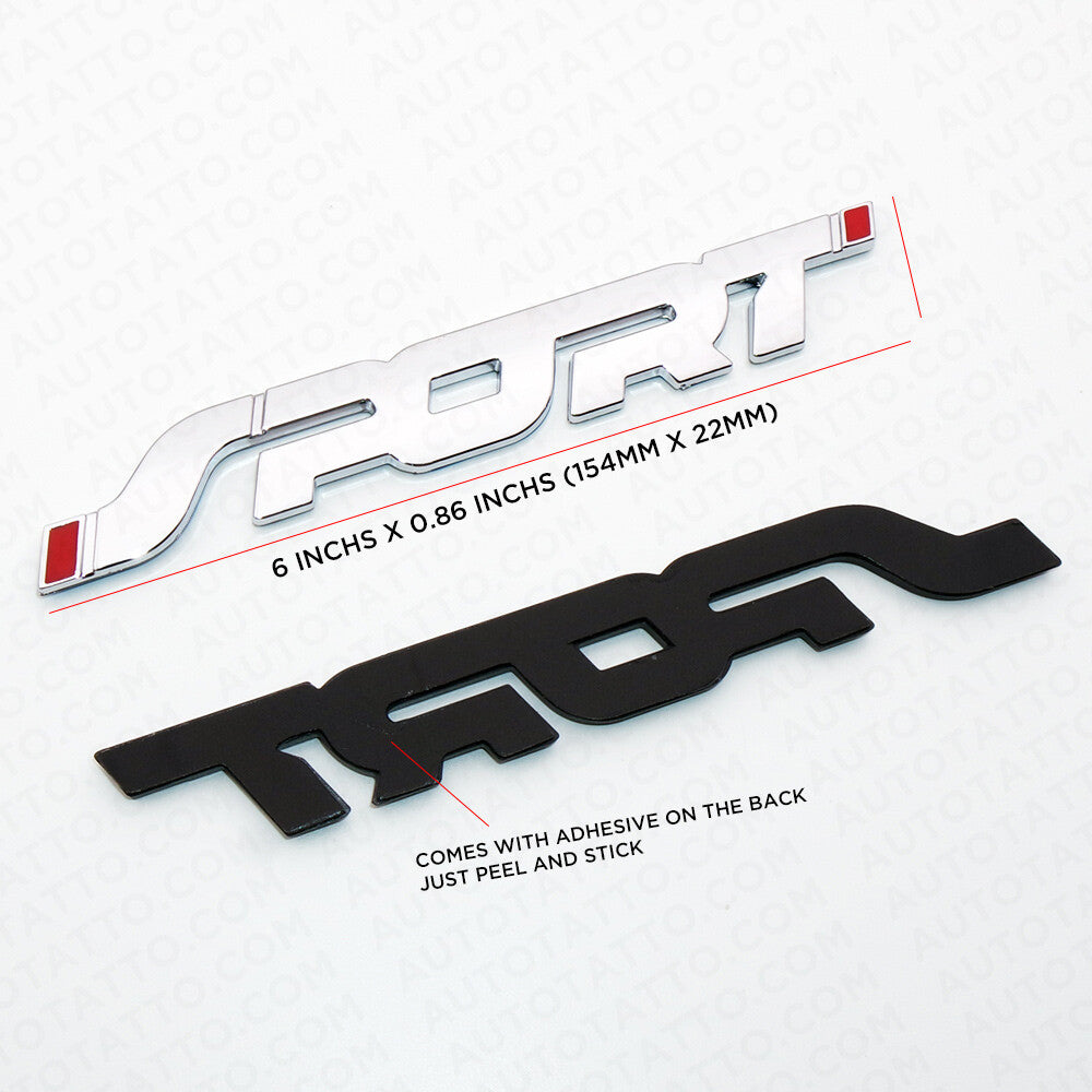 Universal SPORT Tailgate Liftgate Adhesive Nameplate Badge Logo Emblem Limited