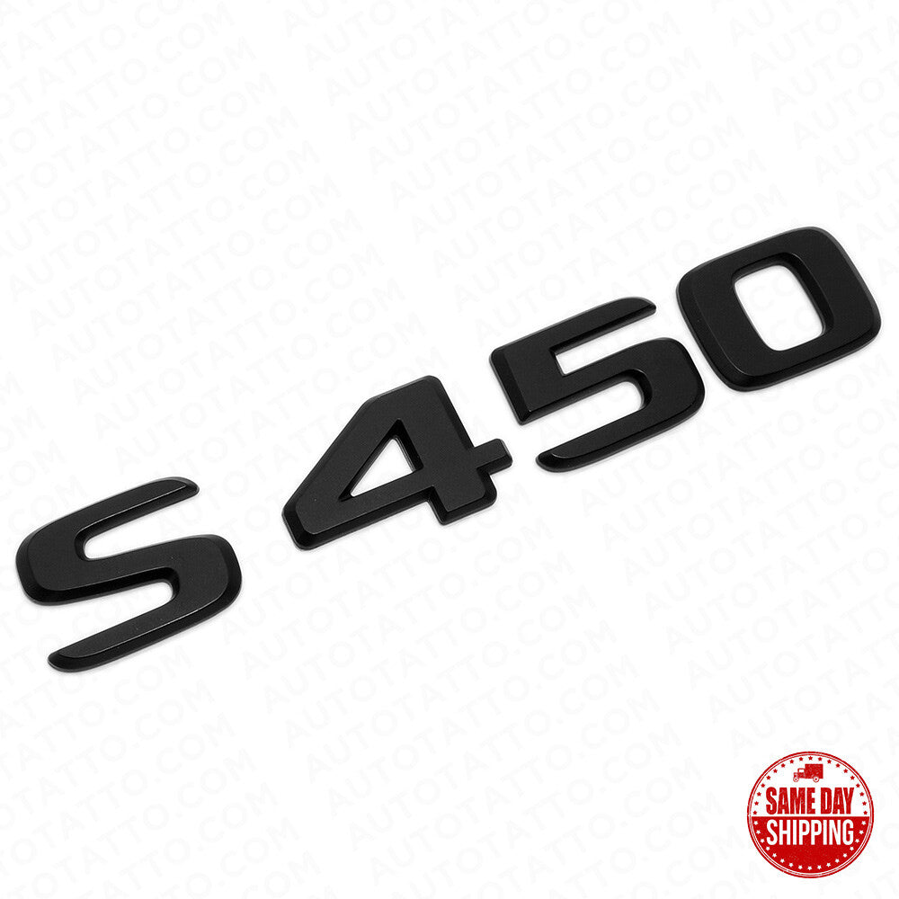 18-21 Mercedes S450 Letter Emblem Luggage Trunk Lid Badge AMG Sport Matte Black