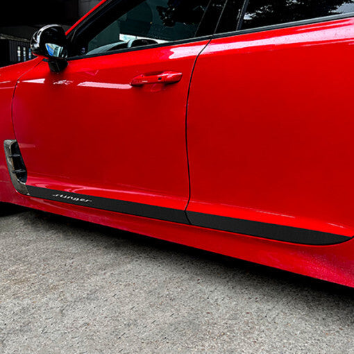 Fit Stinger Racing Sport Stripe Car Door Side Vinyl Decal Decorate Carbon Fiber