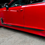 Fit Stinger Racing Sport Stripe Car Door Side Vinyl Decal Decorate Carbon Fiber