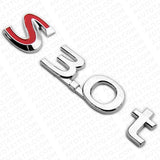 For Infiniti S 3.0t Left or Right Side Fender Badge Emblem Nameplate Chrome Red