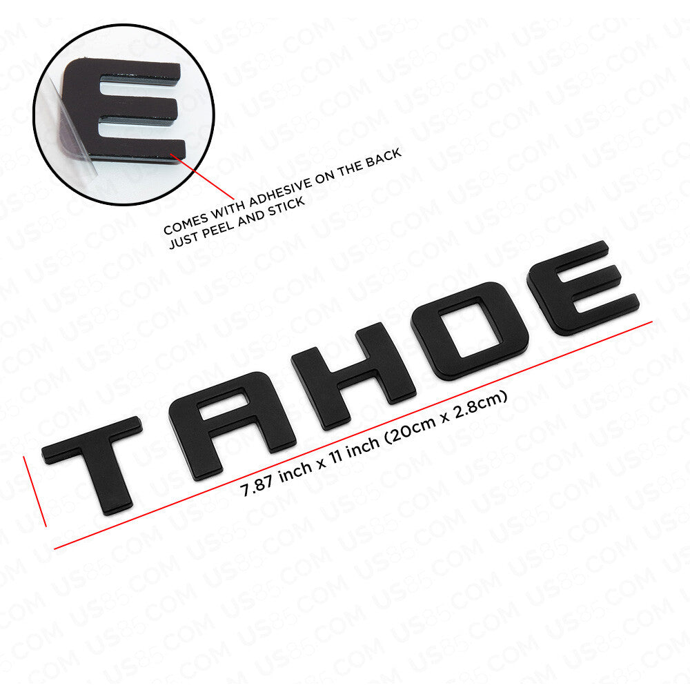 For Chevy Tahoe Front Door Liftgate Nameplates Letter 3D Emblem Z71 Matte Black
