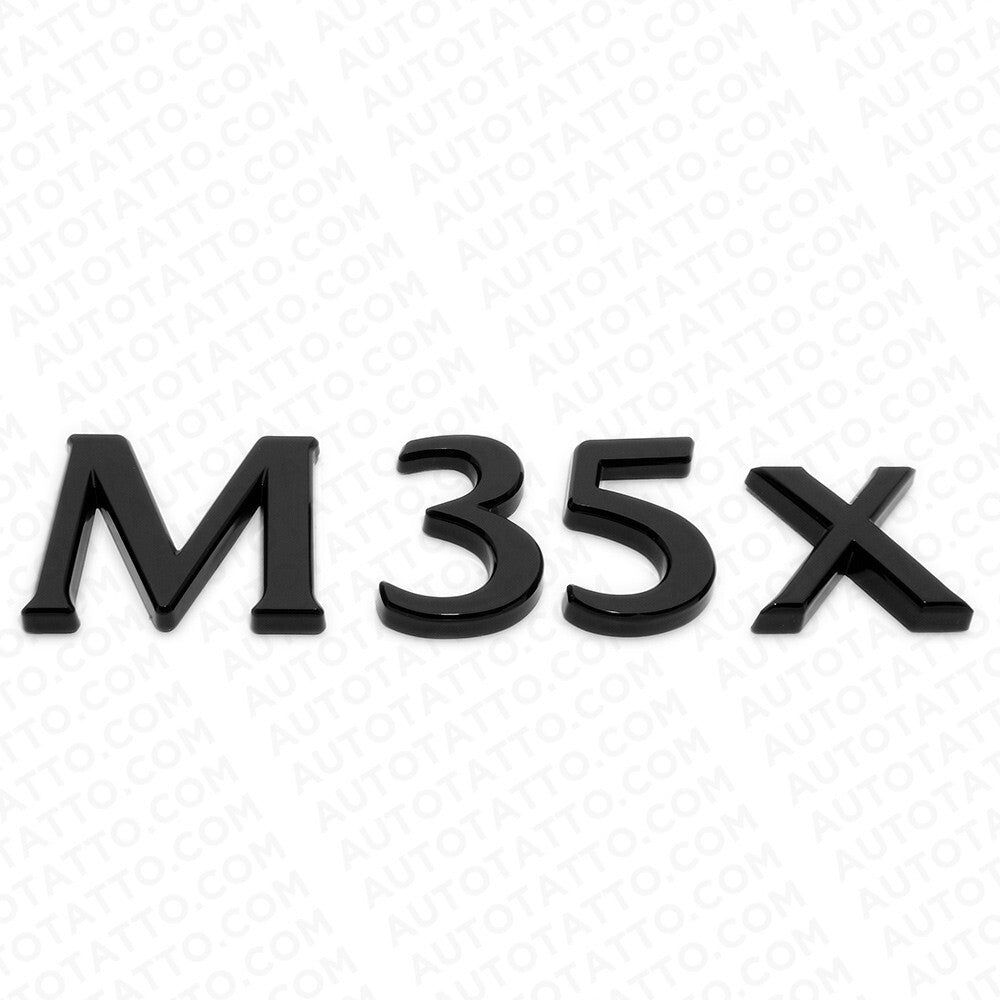 For Infiniti M35 x Rear Trunk Logo Letter Badge Emblem Nameplate Gloss Black