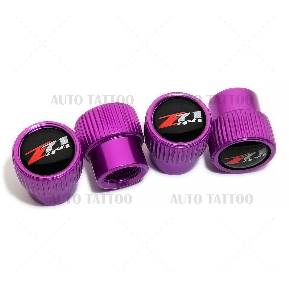 Chevy Z71 4x4 Roundel Car Wheels Tire Air Valve Caps Stem Dust Cover Truck Sport