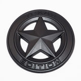 Universal 3D Fashion Metal Round Texas Star Car Decal Sticker Auto Decoration