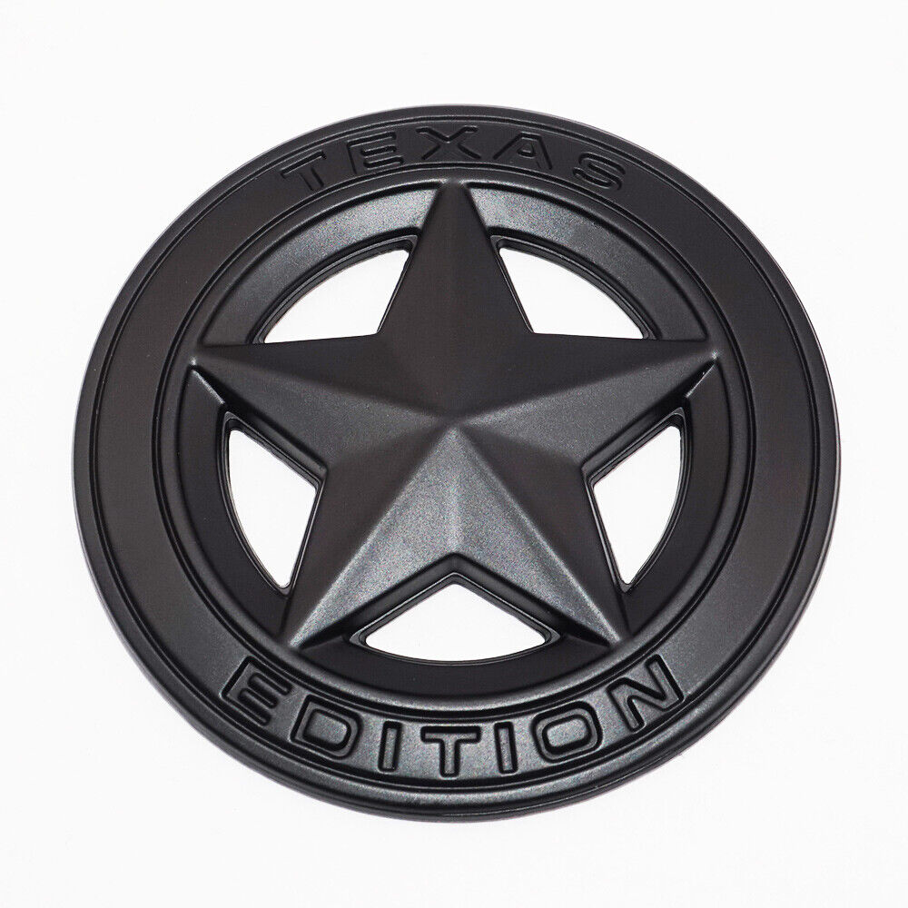 Universal 3D Fashion Metal Round Texas Star Car Decal Sticker Auto Decoration