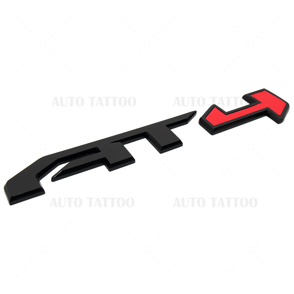 GMC Canyon Sierra AT4 Rear Tailgate Badge Logo Emblem Nameplate Matte Black Red
