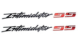 2Pc Intimidator SS Emblem Letters Badge 88980874 Black Red 17 INCH