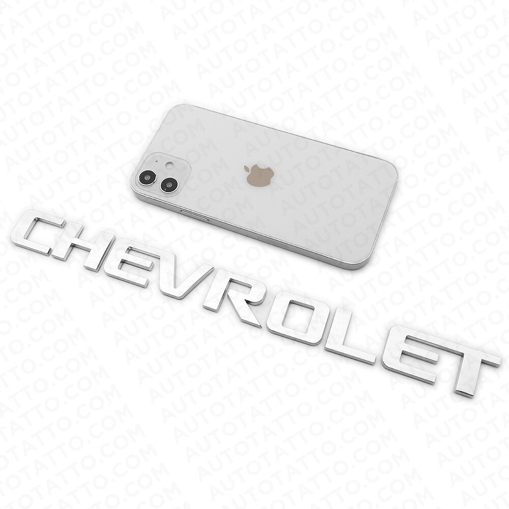 Chevy Chevrolet Truck Lifgate Letter Badge Logo Emblem Chrome Large Size