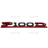 Tesla Liftgate P100D Performance Nameplate Logo Badge Emblem Sport Black & Red
