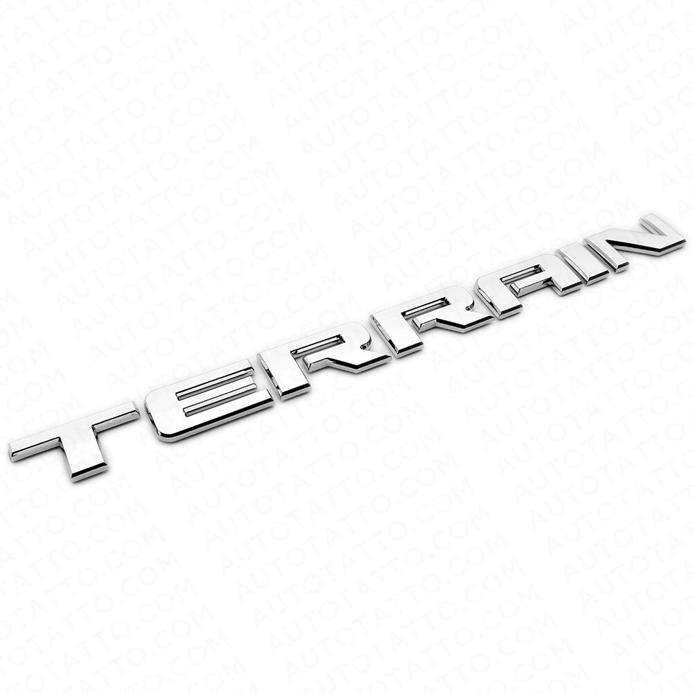 GMC Terrain Front Door or Rear Liftgate Nameplate Logo Emblem Decorate Chrome